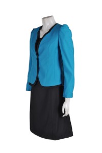 BWS066 女士西服套裙 度身訂造 時尚蕾絲套裝西服 商務西裝套裙 西裝套裙生產商